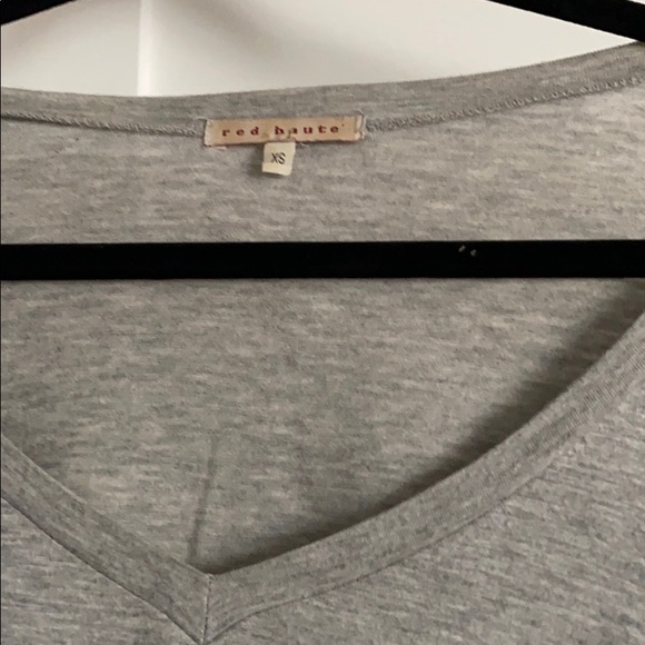 Red Haute Sleeveless Sheer Sleeved Tee - Picture 2 of 7